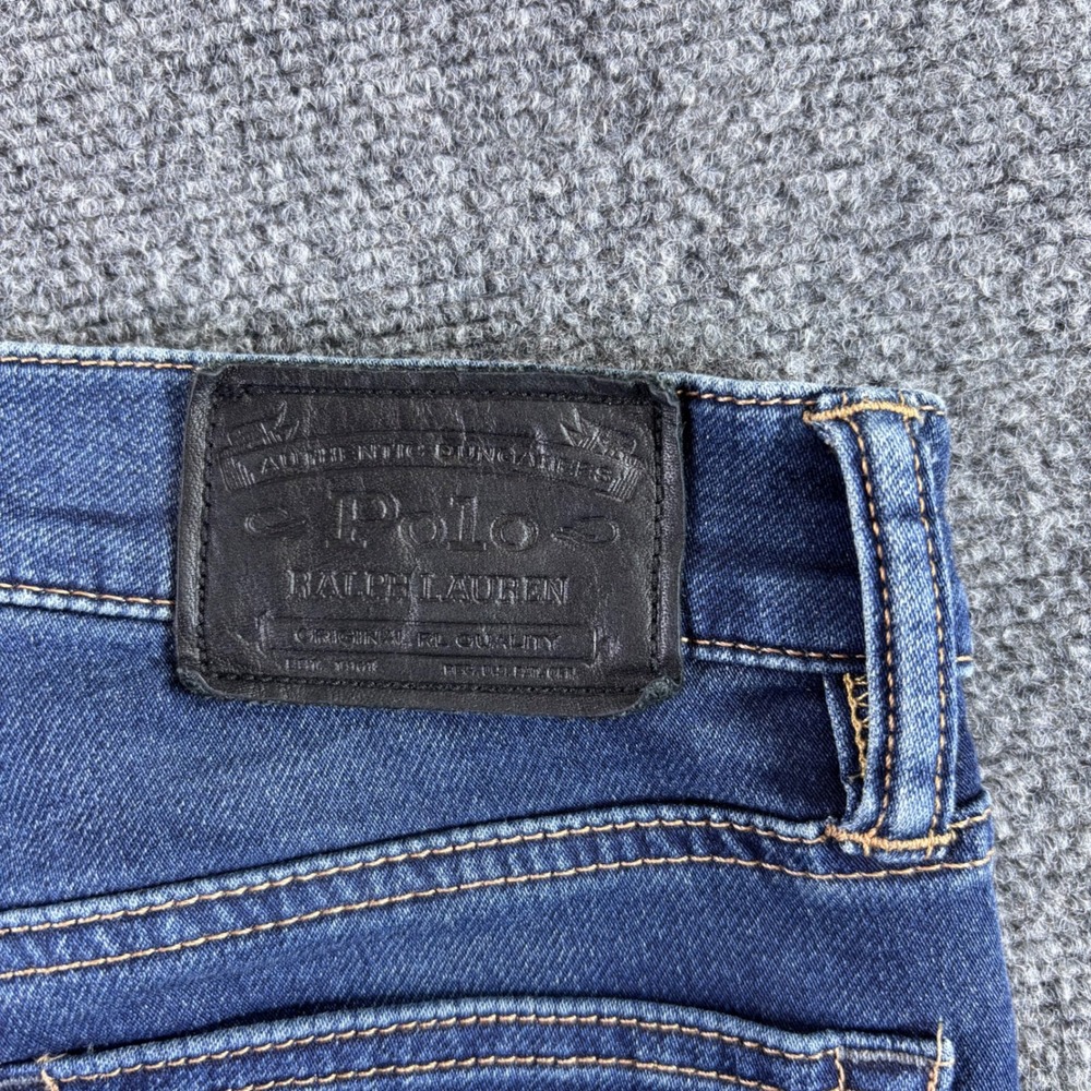 Polo Ralph Lauren Skinny Jeans Womens 28 Blue Moto Ankle Zip Biker Mid Rise - Picture 6 of 9